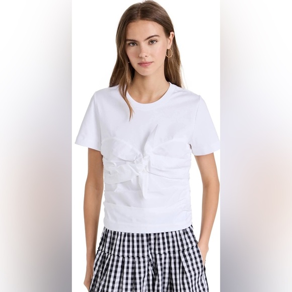 Tanya Taylor Parker gathered mixed media top size small - Picture 1 of 6